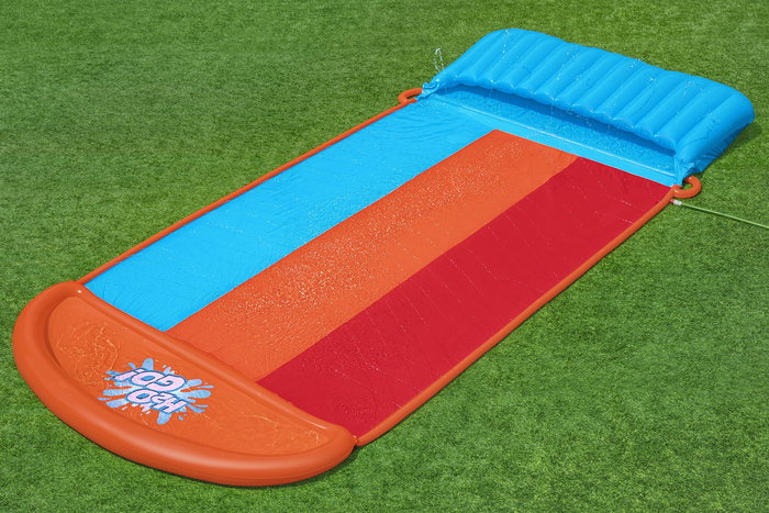 Bestway Pista Deslizante con Rampa de Salto Triple 488x214 cm +3 Años Jardin 52479