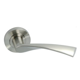 Juego de manillas roseta redonda 52 mm níquel satinado MODERN=R-130A
