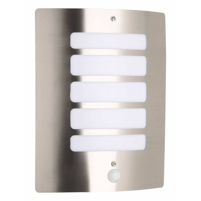 Brilliant TODD Aplique de exterior con detector AI, 29 cm, Plata brillante Brilliant TODD Aplique de exterior con detector AI, 29 cm, Plata brillante