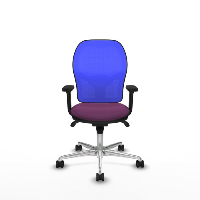 PIQUERAS Y CRESPO Silla de oficina Jorquera con mecanismo Sincro, Morado y Azul