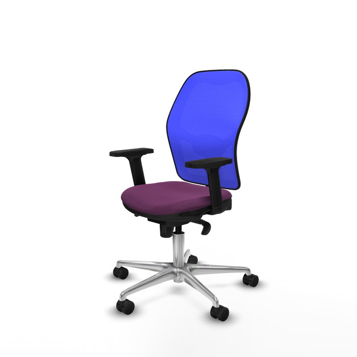 PIQUERAS Y CRESPO Silla de oficina Jorquera con mecanismo Sincro, Morado y Azul