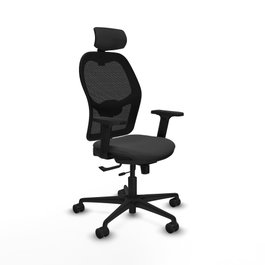 PIQUERAS Y CRESPO Silla de oficina Jorquera Sincro/Traslack Gris oscuro/Negro