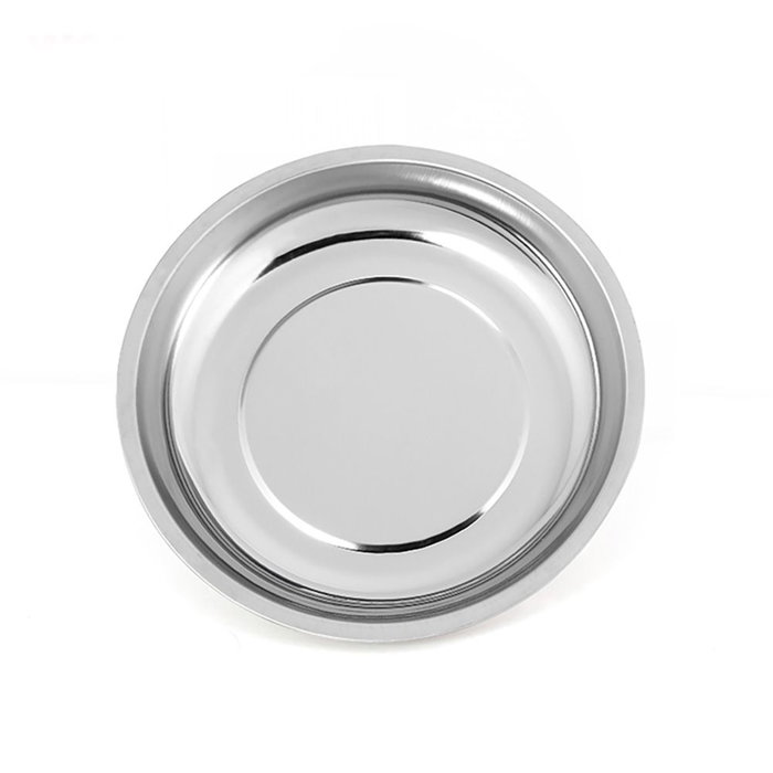 Workpro Bandeja Magnética Redonda Metálica Acero Inoxidable para Tornillos y Herramientas 148 x 24 x 38 mm