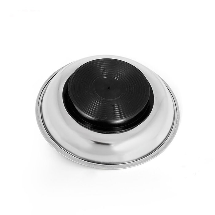 Workpro Bandeja Magnética Redonda Metálica Acero Inoxidable para Tornillos y Herramientas 148 x 24 x 38 mm
