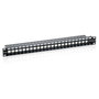 Equip Panel de Parcheo Vacío Cat.6 de 24 Puertos 1U Negro