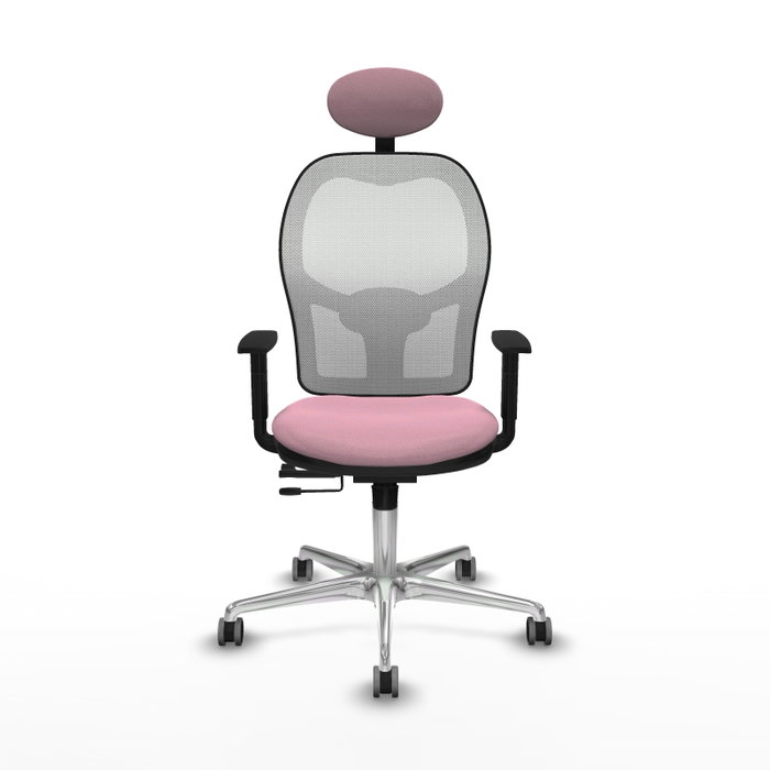 PIQUERAS Y CRESPO Silla de oficina Jorquera con mecanismo Sincro/Traslack, Rosa y Blanco PIQUERAS Y CRESPO Silla de oficina Jorquera con mecanismo Sincro/Traslack, Rosa y Blanco