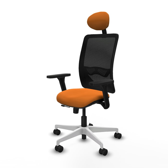 PIQUERAS Y CRESPO Silla de oficina Zulema Naranja/Negro con Mecanismo Sincro/Traslack