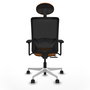 PIQUERAS Y CRESPO Silla de oficina Zulema Naranja/Negro con Mecanismo Sincro/Traslack