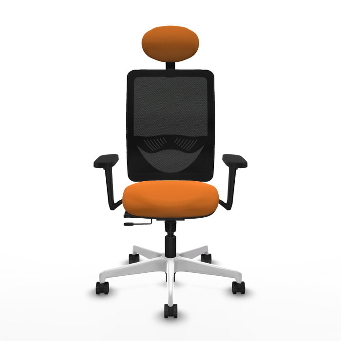 PIQUERAS Y CRESPO Silla de oficina Zulema Naranja/Negro con Mecanismo Sincro/Traslack