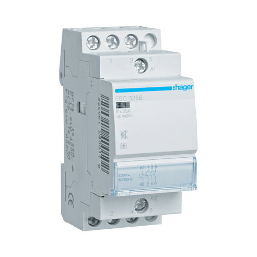 Hager ESC325S Protección de instalación 25A 3 polos 400V Hager ESC325S Protección de instalación 25A 3 polos 400V