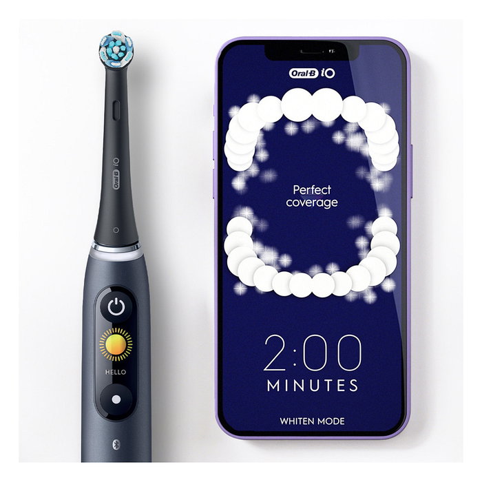 Oral-B iOSeries 9 Luxe Edition, Cepillo de dientes eléctrico White Alabaster