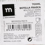 La Mediterranea Botella Frasca de 700 ml con Tapón de Corcho (12 Unidades)