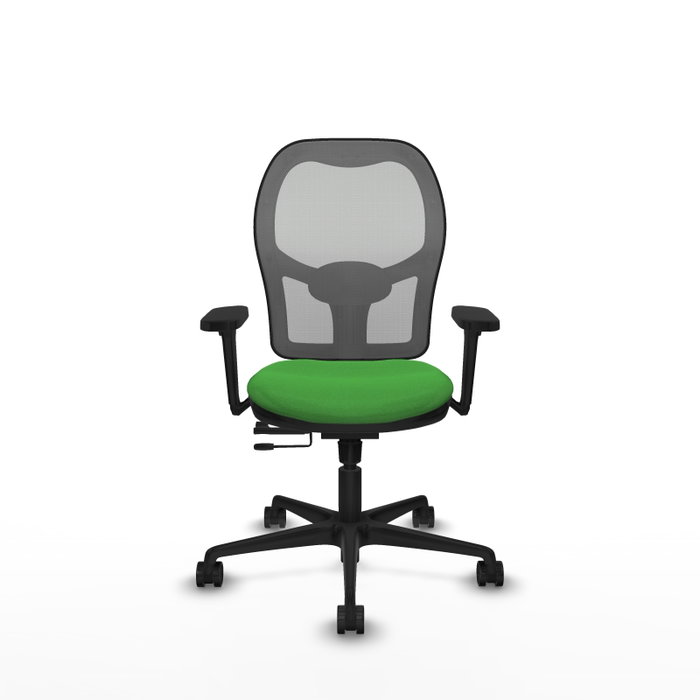 PIQUERAS Y CRESPO Silla de oficina Jorquera con mecanismo Sincro/Traslack, Verde y Gris