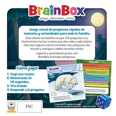 Asmodee BrainBox Pocket Animales Peligrosos Asmodee BrainBox Pocket Animales Peligrosos