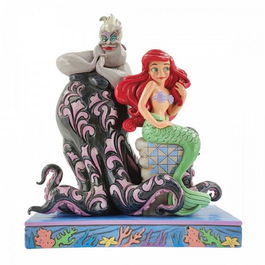 Enesco Figura Disney La Sirenita Ariel y Úrsula 25 x 20 x 12 cm Resina Decorativa