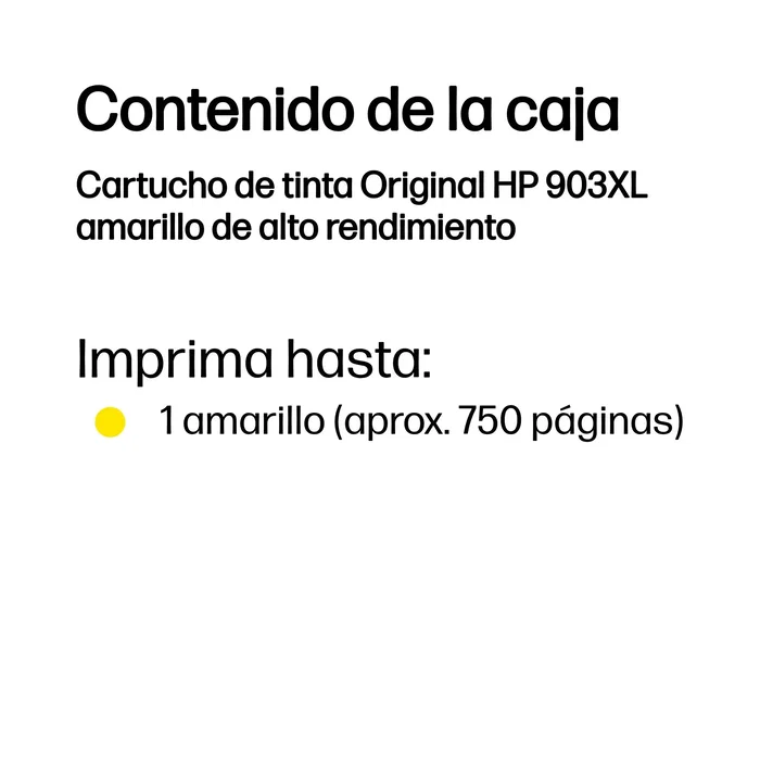 HP 903XL Cartucho de Tinta Amarillo HP 903XL Cartucho de Tinta Amarillo