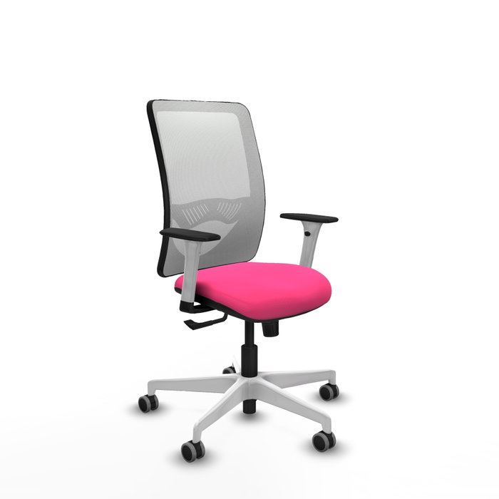 PIQUERAS Y CRESPO Silla de oficina Zulema Rosa con Malla Blanca PIQUERAS Y CRESPO Silla de oficina Zulema Rosa con Malla Blanca