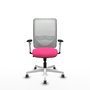 PIQUERAS Y CRESPO Silla de oficina Zulema Rosa con Malla Blanca