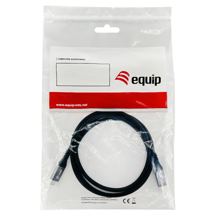 Equip Cable de Extensión USB-C a USB-C 3.2 Gen 2, 10Gbps, 100W, 1m, Negro