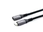 Equip Cable de Extensión USB-C 3.2 Gen 2, 1 m, USB C Macho a Hembra, 10 Gbps, Carga 100W, Aluminio, Negro