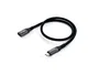 Equip Cable de Extensión USB-C 3.2 Gen 2, 1 m, USB C Macho a Hembra, 10 Gbps, Carga 100W, Aluminio, Negro