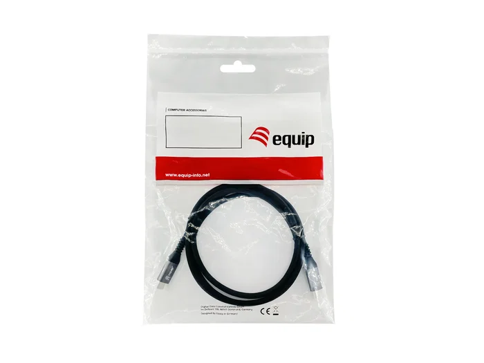 Equip Cable de Extensión USB-C 3.2 Gen 2, 1 m, USB C Macho a Hembra, 10 Gbps, Carga 100W, Aluminio, Negro