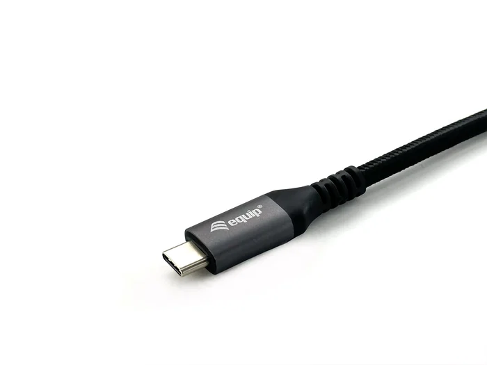 Equip Cable de Extensión USB-C 3.2 Gen 2, 1 m, USB C Macho a Hembra, 10 Gbps, Carga 100W, Aluminio, Negro