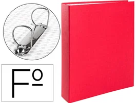Liderpapel Carpeta de 2 anillas 40mm Rojo Folio