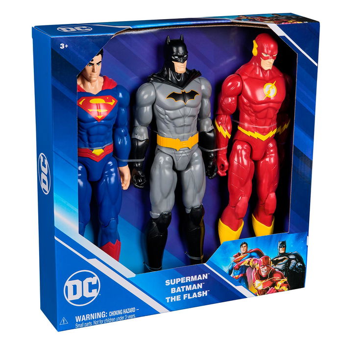 Spin Master Pack 3 Figuras Batman Superman Flash 30 Cm 6072364