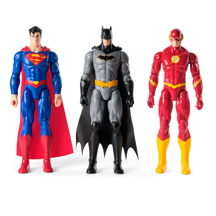 Spin Master Pack 3 Figuras Batman Superman Flash 30 Cm 6072364