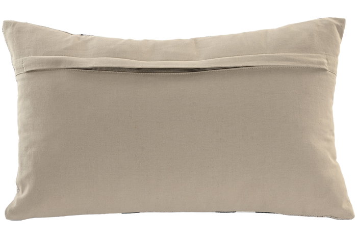 DKD Home Decor Cojín Tradicional India lino 2c25 Algodón Velvet Gris Claro 30 x 50 cm (2 Unidades)