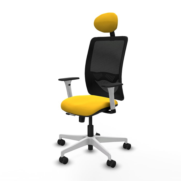 PIQUERAS Y CRESPO Silla de oficina Zulema con mecanismo Sincro/Traslack, Amarillo y Negro PIQUERAS Y CRESPO Silla de oficina Zulema con mecanismo Sincro/Traslack, Amarillo y Negro