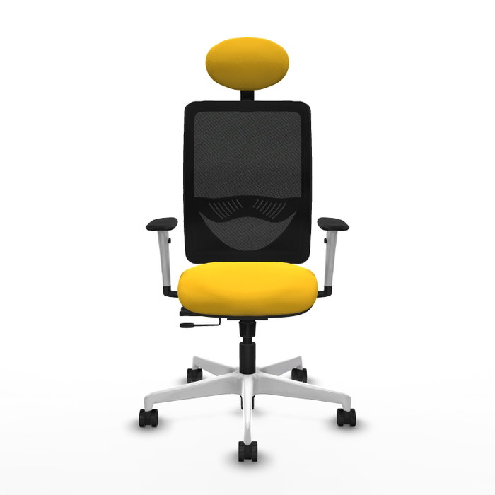 PIQUERAS Y CRESPO Silla de oficina Zulema con mecanismo Sincro/Traslack, Amarillo y Negro PIQUERAS Y CRESPO Silla de oficina Zulema con mecanismo Sincro/Traslack, Amarillo y Negro