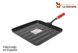 La Estrella Asador Cuadrado Jaspeada 23 cm (10 Unidades)