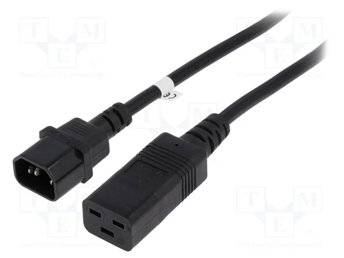 QOLTEC Cable de alimentación H05VV-F IEC C14 a IEC C19 3x1,5mm2 2m QOLTEC Cable de alimentación H05VV-F IEC C14 a IEC C19 3x1,5mm2 2m