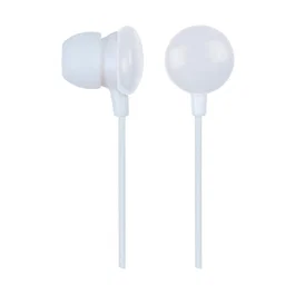 Gembird MHP-EP-001-W Auriculares Intrauditivos (In-Ear) Alámbricos para Música - Blanco - Compatibles con Smartphone, Tablet, MP3