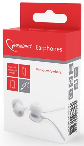 Gembird MHP-EP-001-W Auriculares de Botón Blanco