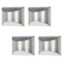 AKTIVE Pack de 4 apliques solares