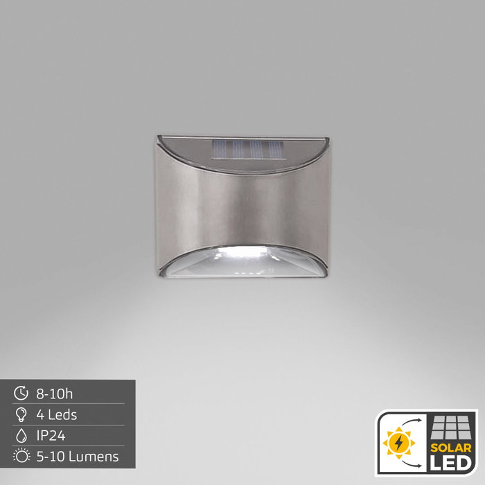 AKTIVE Pack de 4 apliques solares