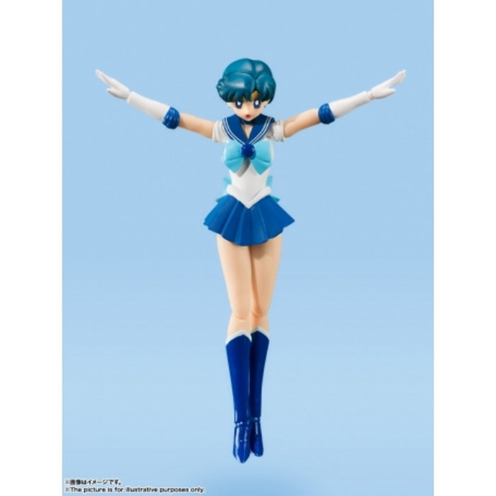 Tamashii Nations S.H. Figuarts Sailor Mercury (Ami Mizuno) de Sailor Moon Crystal ACE - Figura Articulada con Accesorios