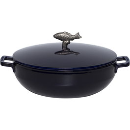Staub Cocotte de hierro fundido esmaltado 28 cm azul oscuro