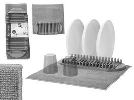 Kinvara Escurridor Gris Oval para Bayeta 43 x 6 x 18 cm (Set de 12)