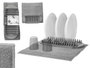 Kinvara Escurridor Gris Oval para Bayeta 43 x 6 x 18 cm (Set de 12)