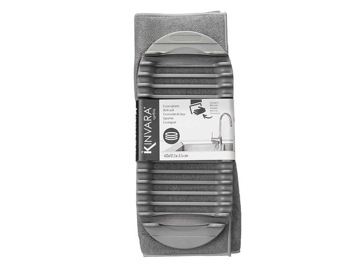 Kinvara Escurridor Gris Oval para Bayeta 43 x 6 x 18 cm (Set de 12)