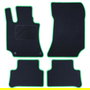 OCC Design Alfombrilla Coches 5 Piezas para Mercedes CLS Shooting Brake X218 (2012-2019), Ribete Verde, Ajuste Específico, Referencia OCCMC0089GR