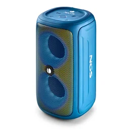 NGS Roller Beast Azure Altavoz Portátil Bluetooth 32W - Impermeable IPX5 - Luces RGB - Tecnología TWS - Autonomía Hasta 20h - Con Radio FM, USB y Correa - Azul