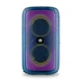 NGS Roller Beast Azure Altavoz Portátil Bluetooth 32W - Impermeable IPX5 - Luces RGB - Tecnología TWS - Autonomía Hasta 20h - Con Radio FM, USB y Correa - Azul