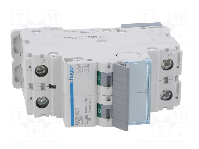 HAGER NCN520 Interruptor Magnetotérmico 20A 1+N