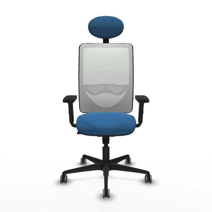 PIQUERAS Y CRESPO Silla de oficina Zulema con Mecanismo Sincro, Azul claro y Blanco PIQUERAS Y CRESPO Silla de oficina Zulema con Mecanismo Sincro, Azul claro y Blanco