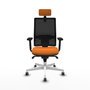 PIQUERAS Y CRESPO Silla de oficina Horna Mecanismo Sincro Naranja/Negro